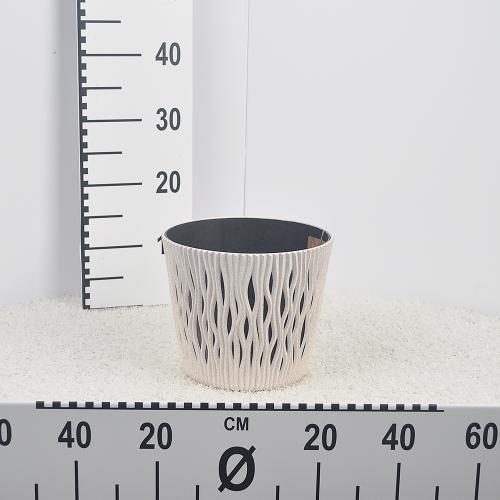 Flower pot SANDY ROUND - ECO white