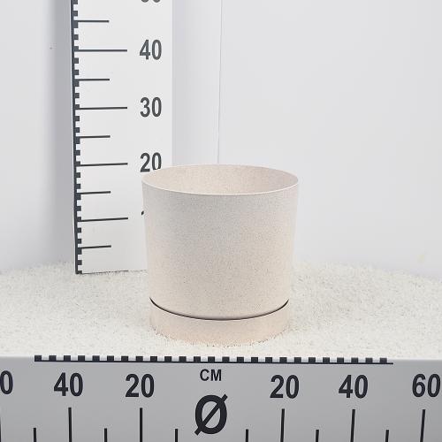 Flower pot TUBO P ECO WOOD - ECO white