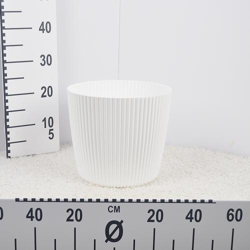 Flower pot TUBO P ECO WOOD - ECO white