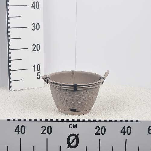 Hanging flower pot RATOLLA ROUND W - MOCCA