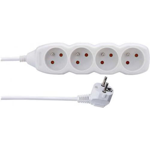 Kabel DG-F804B 03,00 m, predlžovací 4 zásuvky