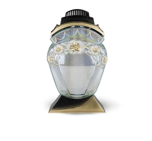 Kahan sklo DP 630 kvety gold/silver mix