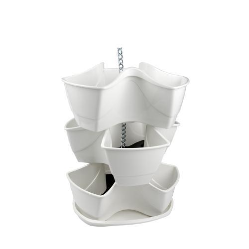 Kvetináč bylinkár závesný COUBI 29,5cm biely