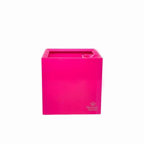 Kvetinac CUBICO 21x21x21 ruzova