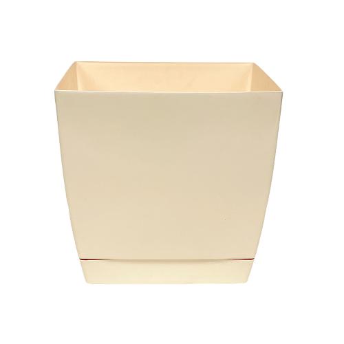 Kvetináč DUKP240  kvadrát s podm.  24cm krém