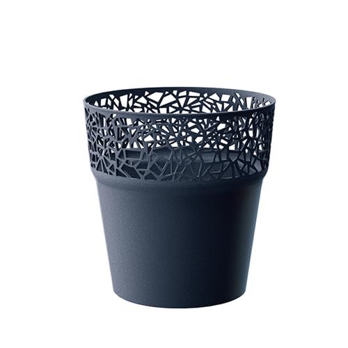 Kvetináč s krajkou TREE 17,5cm antracit