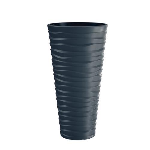 Kvetináč SAND SLIM 34,9cm antracit+vklad