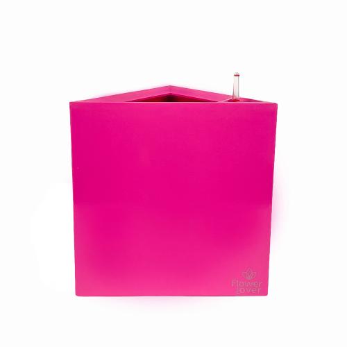 Kvetinac TRIANGEL 27x27x27 ruzova