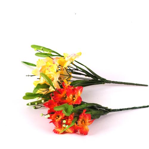Kytička um.mini orchidea a guličky  x7