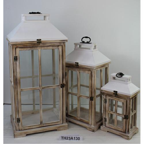 Lampáš drevo kov 21x13x38 1/3