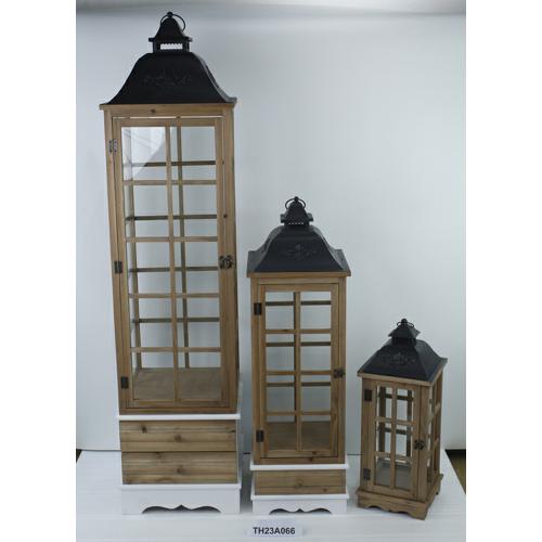 Lampáš drevo kov 35x35x143 3/3