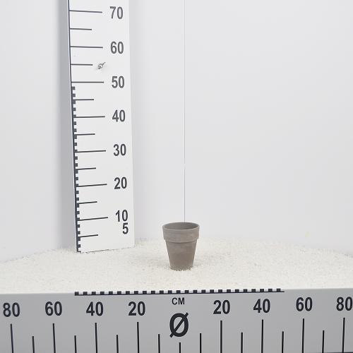 Kvetináč šedý keramický