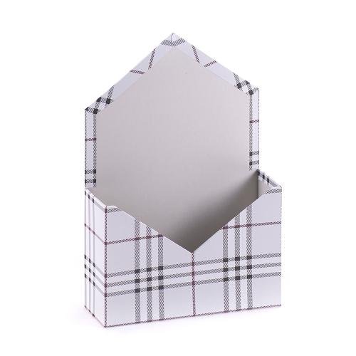 Box obálka biele káro