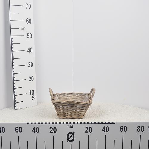 Kôš prútený štvorec s rúčkami 25x25x11cm